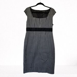White House Black Market Black Midi Dress Size 10